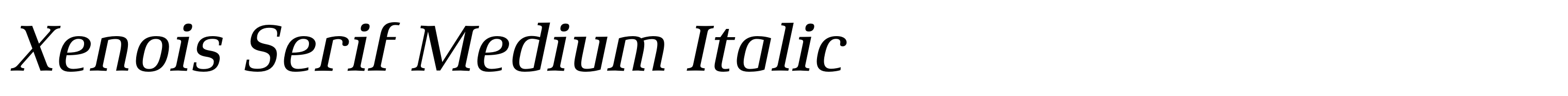Xenois Serif Medium Italic